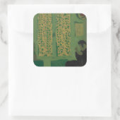 Groene Binnenlandse Zaken Vierkante Sticker (Tas)