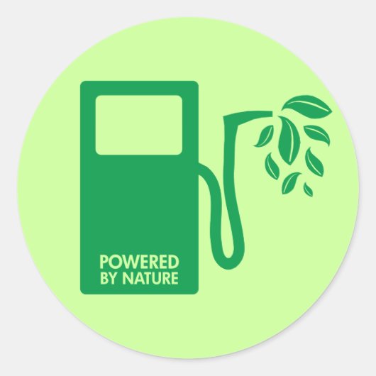 Groene biobrandstof Ethanol Ronde Sticker (Voorkant)