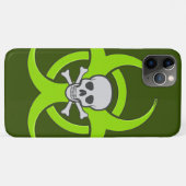 Groene biogevaarsschedel Case-Mate iPhone case (Achterkant (horizontaal))