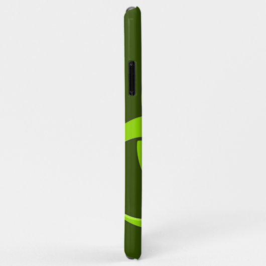 Groene biogevaarsschedel Case-Mate iPhone case (Achterkant/rechts)