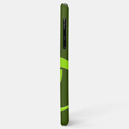Groene biogevaarsschedel Case-Mate iPhone case (Achterkant/links)