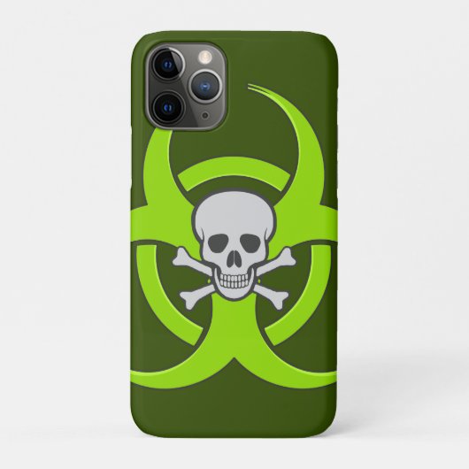Groene biogevaarsschedel Case-Mate iPhone case (Achterkant)