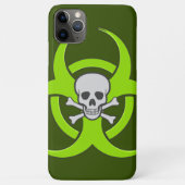 Groene biogevaarsschedel Case-Mate iPhone case (Achterkant)