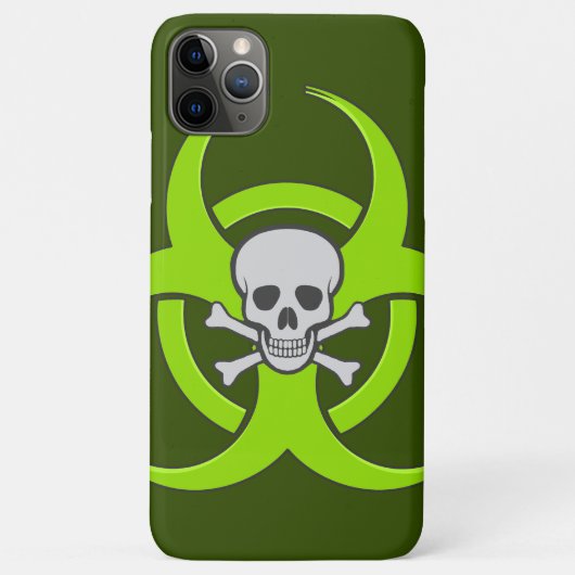 Groene biogevaarsschedel Case-Mate iPhone case (Achterkant)