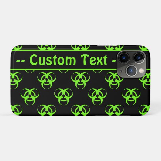 Groene Biohazard Symbool Patroon Telefoon Case w / (Achterkant (horizontaal))