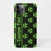 Groene Biohazard Symbool Patroon Telefoon Case w / (Achterkant)