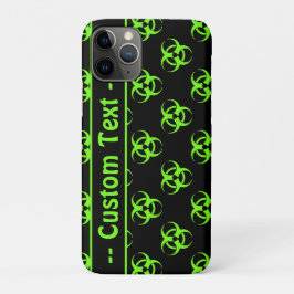 Groene Biohazard Symbool Patroon Telefoon Case w /