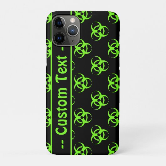 Groene Biohazard Symbool Patroon Telefoon Case w / (Achterkant)