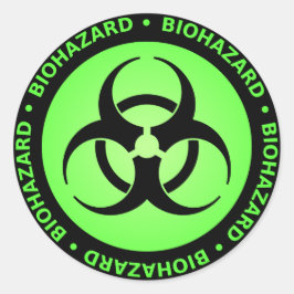 Groene Biohazard Warning Sticker