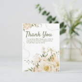 Groene Biologische Bloemenvakantie Dank u kaart (Staand voorkant)