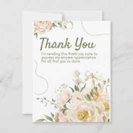 Groene Biologische Bloemenvakantie Dank u kaart