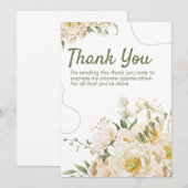 Groene biologische bloemkaarten bedankt (Voorkant / Achterkant)