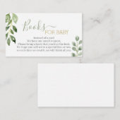 Groene blaadjes brengen een boek bijsluiter kaart (Voorkant / Achterkant)