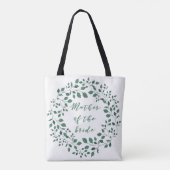 Groene blaadjes | Moeder van de Bride Tote Bag (Achterkant)