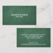 Groene Blackboard Stijl Zeven Lijn Aangepast Visitekaartje (Voorkant / Achterkant)