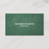 Groene Blackboard Stijl Zeven Lijn Aangepast Visitekaartje (Voorkant)