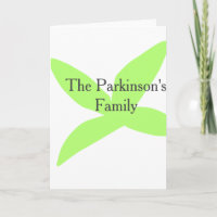 Groene blad abstract pastel familienaam retro boho