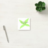 Groene blad abstract pastel familienaam retro boho post-it® notes (Kantoor)