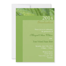 Groene blad afstudeerfeest uitnodigingen.