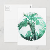 Groene blad bananenplant briefkaart (Voorkant / Achterkant)