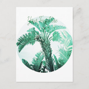 Groene blad bananenplant briefkaart