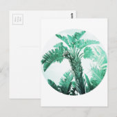 Groene blad bananenplant briefkaart (Voorkant / Achterkant)