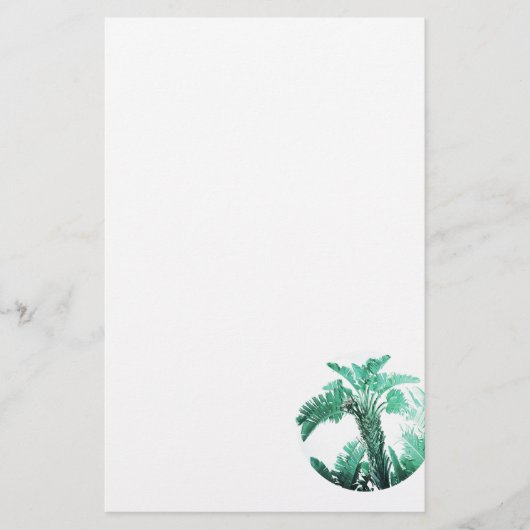 Groene blad bananenplant briefpapier (Voorkant)