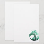 Groene blad bananenplant briefpapier (Voorkant / Achterkant)