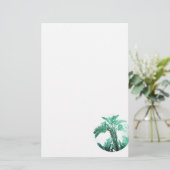 Groene blad bananenplant briefpapier (Staand voorkant)