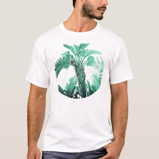 Groene blad bananenplant t-shirt (Voorkant)