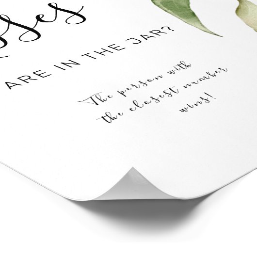 Groene Blad Bloemrijke Rustieke Hoeveel Kusjes Bor Poster (Hoek)