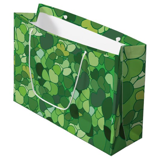 Groene Blad Botanisch Groot Cadeauzakje (Voorkant Gekanteld)