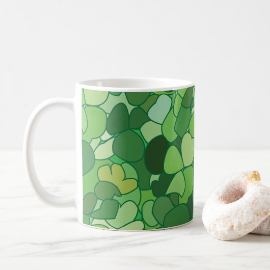 Groene Blad Botanisch Koffiemok (Met donut)