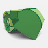 Groene Blad Botanisch Stropdas (Opgerold)