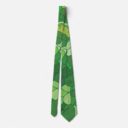 Groene Blad Botanisch Stropdas (Achterkant)