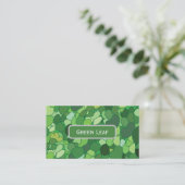 Groene Blad Botanisch Visitekaartje (Staand voorkant)