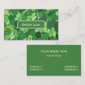Groene Blad Botanisch Visitekaartje (Voorkant / Achterkant)