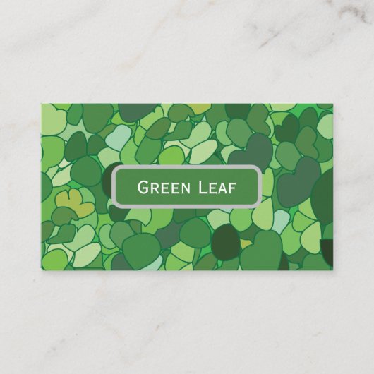 Groene Blad Botanisch Visitekaartje (Voorkant)