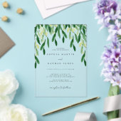 Groene Blad Botanische Bruiloft Acryl Uitnodigingen (Insitu (Huwelijk))