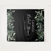 Groene Blad Bruidsbruiloft Foto Booth Achtergrond Wandkleed (Voorkant (horizontaal))