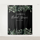 Groene Blad Bruidsbruiloft Foto Booth Achtergrond Wandkleed (Voorkant)