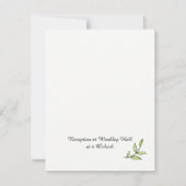 Groene Blad Bruiloft Kaart (Achterkant)
