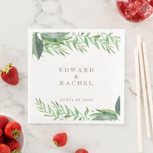 Groene Blad Bruiloft Servet (Insitu)