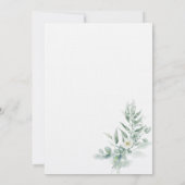 Groene Blad Bruiloftsinvatie Kaart (Achterkant)