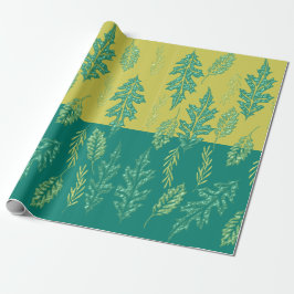 Groene Blad Cadeaupapier