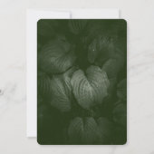 Groene blad elegante groen lente bruiloft kaart (Achterkant)