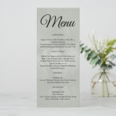 Groene blad elegante groen lente bruiloft menu (Staand voorkant)