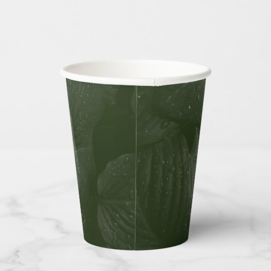 Groene blad elegante groen lente bruiloft papieren bekers (Rechts)