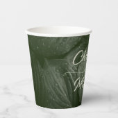 Groene blad elegante groen lente bruiloft papieren bekers (Voorkant)
