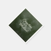 Groene blad elegante groen lente bruiloft servet (Hoek)